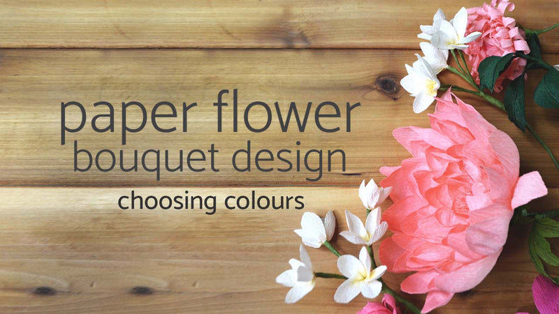 paper flower bouquet design choosing colours