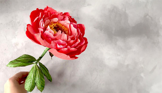 crepe paper peony tutorial