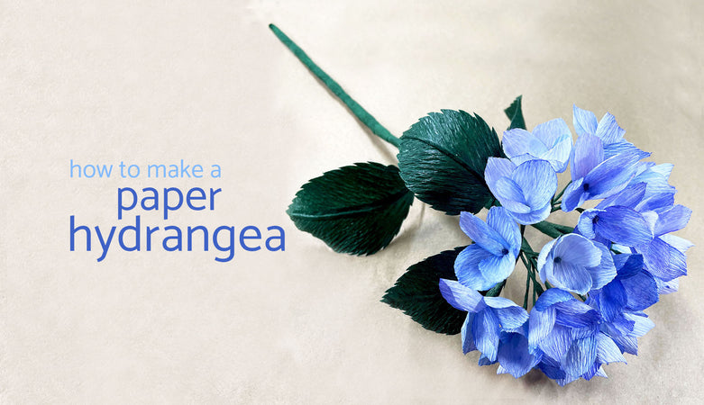 crepe paper hydrangea tutorial