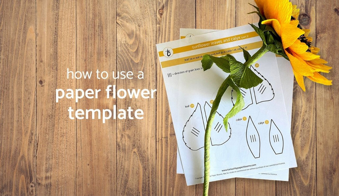 how to use a paper flower template