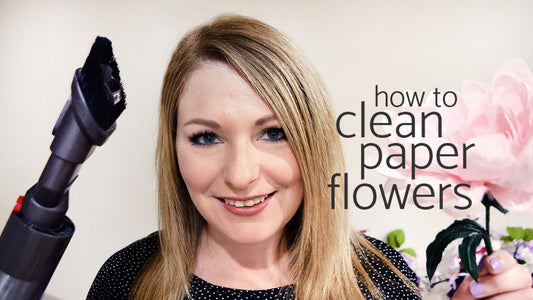 how to clean paper flowers | crepe paper flower care