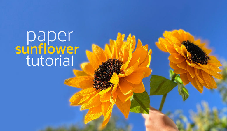 paper sunflower tutorial and template