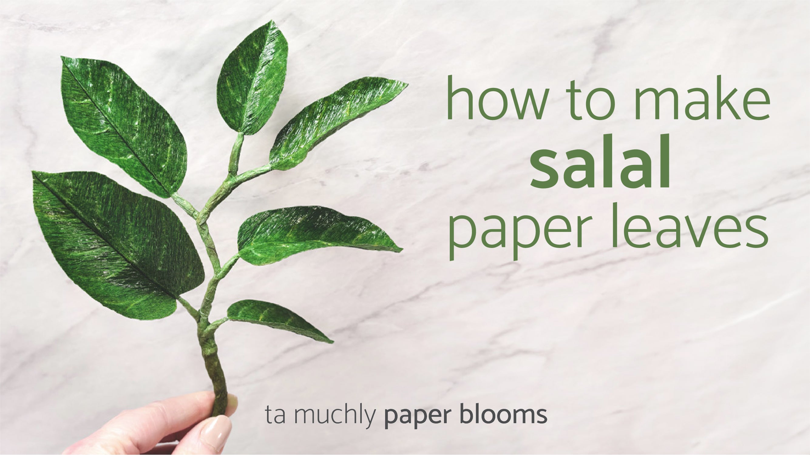 Load video: how to make salal paper leaves