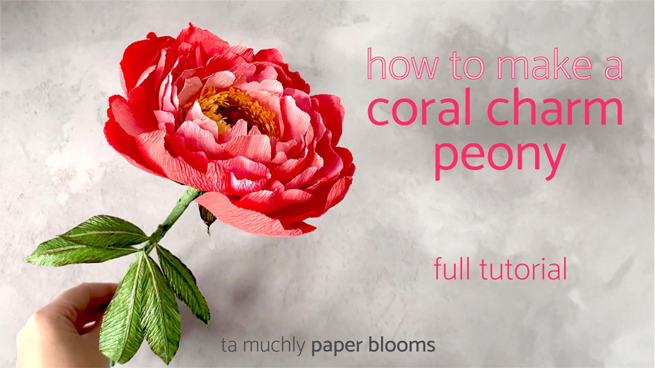 Load video: how to make a paper coral charm peony