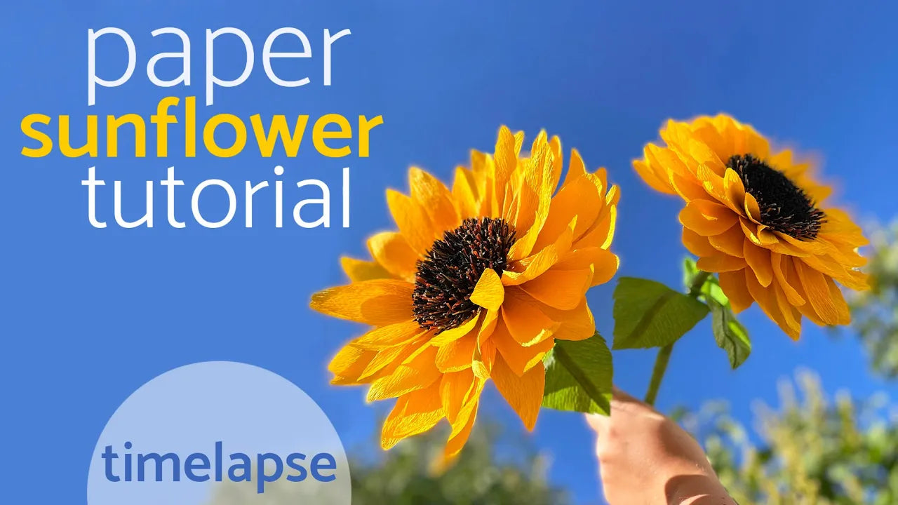 Load video: paper sunflower tutorial