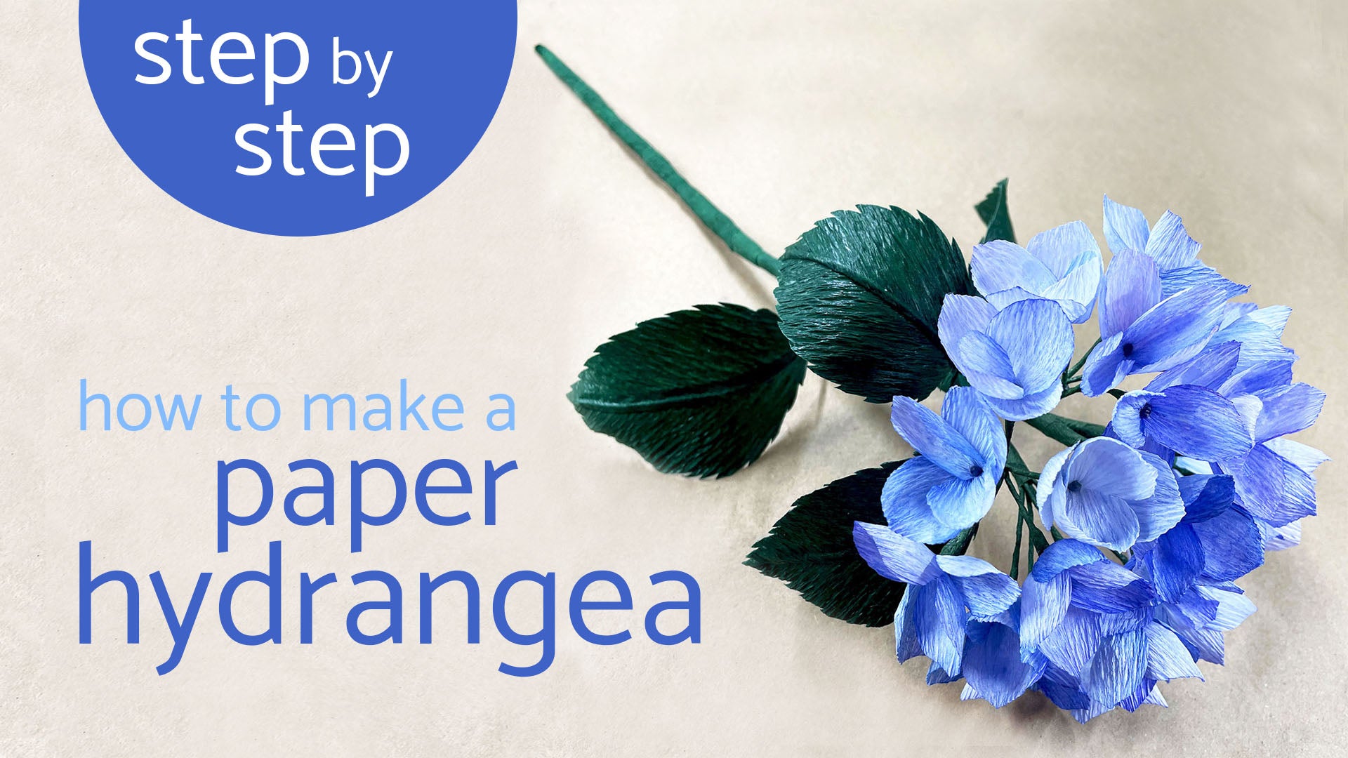 Load video: paper hydrangea tutorial