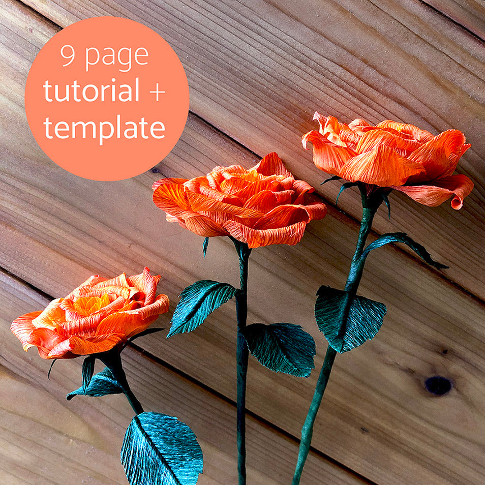 Paper Rose Template and Tutorial – Ta Muchly Paper Blooms